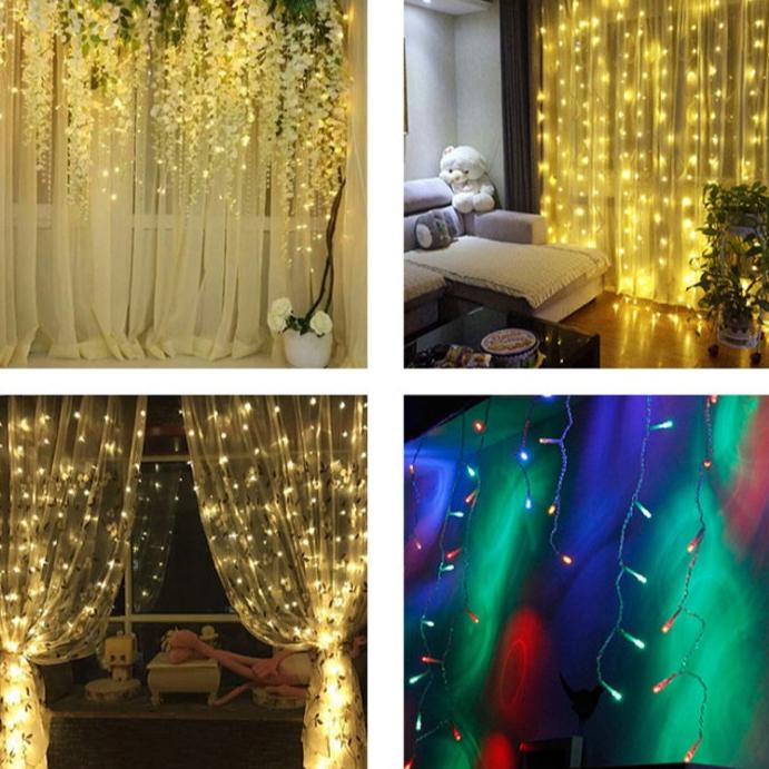 Festive Christmas LED Curtain Lights