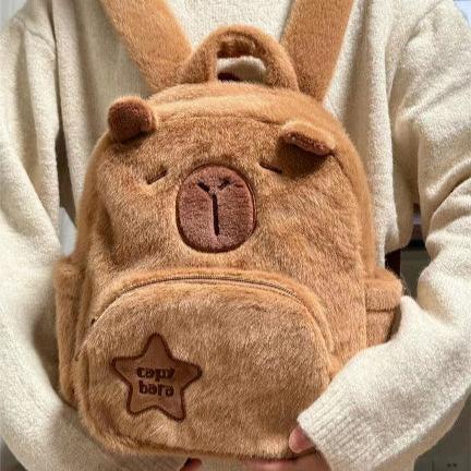 Adorable Capybara Plush Backpack with Large Storage Capacity