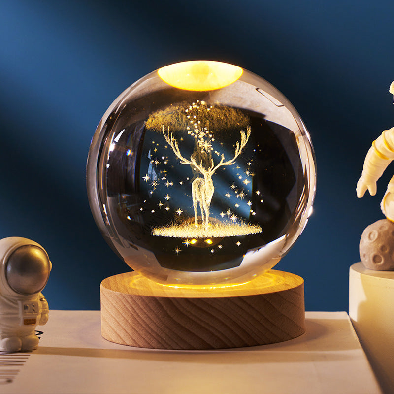 Starry Sky Moon Crystal Ball Night Light