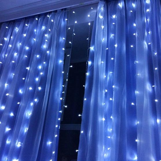 Festive Christmas LED Curtain Lights