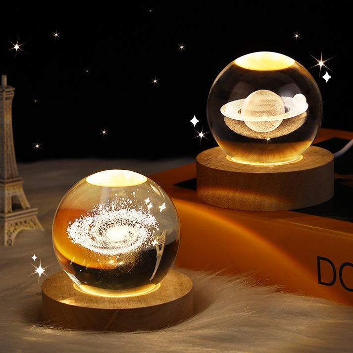 Starry Sky Moon Crystal Ball Night Light