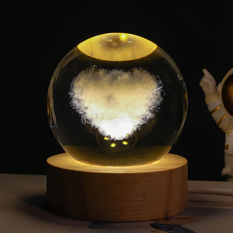 Starry Sky Moon Crystal Ball Night Light