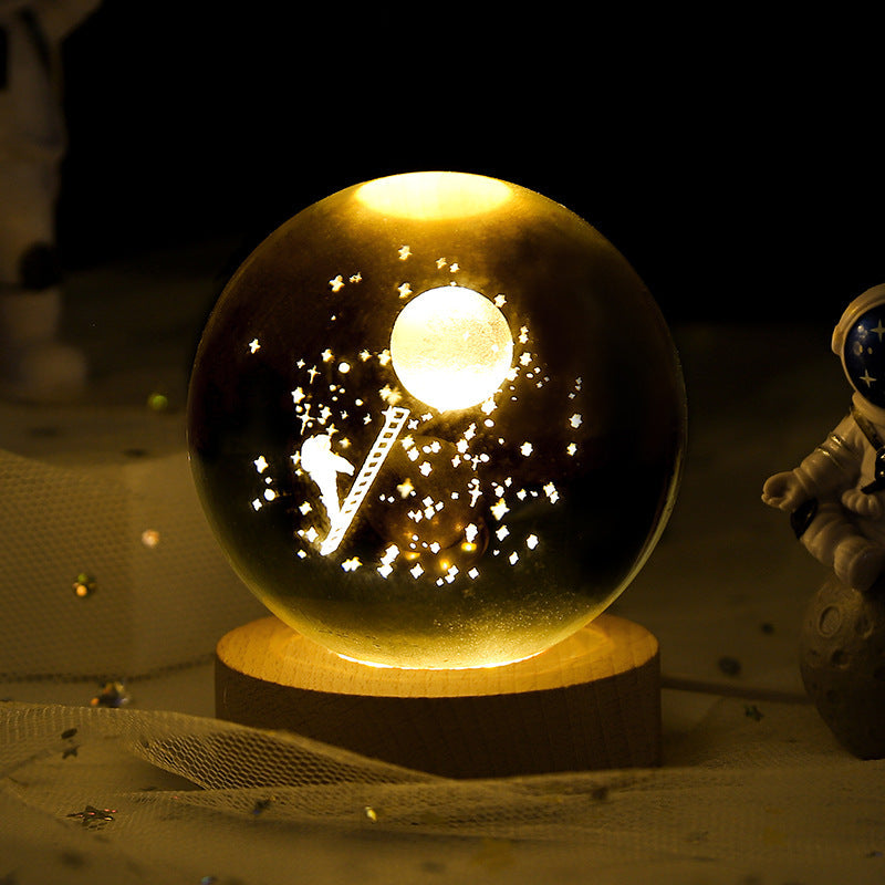 Starry Sky Moon Crystal Ball Night Light